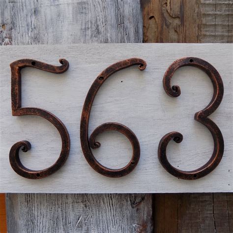 metal house numbers 5-inch|5 inch white house numbers.